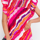  Campbell Abstract Ruffled Blouse