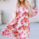  Camryn Floral Smocked Puff Sleeve Mini Dress