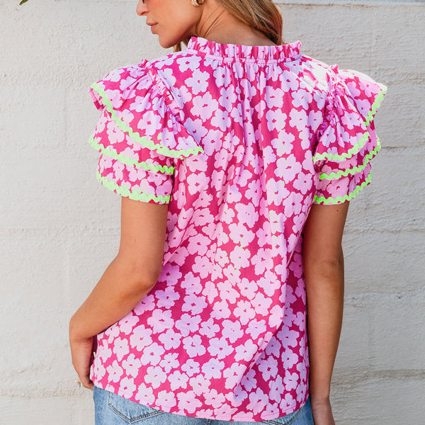 MAISON SPECIAL 【美品】 Ruffle Blouse 花柄 フリル MAISON SPECIAL(メゾンスペシャル)｜Ruffle Blouse/ラッフルフリル