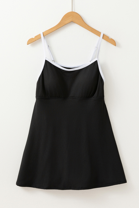 Capri Ribbed Lined Swim Dress