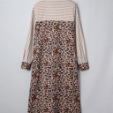  Caroline Contrast Patchwork Long Shirt Dress