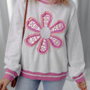  Caroline Flower Crew Neck Sweatshirt