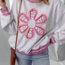  Caroline Flower Crew Neck Sweatshirt