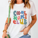  Carter COOL MOMS CLUB Flower Print Crew Neck T Shirt