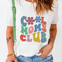  Carter COOL MOMS CLUB Flower Print Crew Neck T Shirt