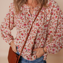  Carter Notched Puff Sleeve Blouse