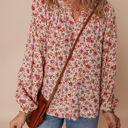  Carter Notched Puff Sleeve Blouse