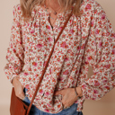  Carter Notched Puff Sleeve Blouse