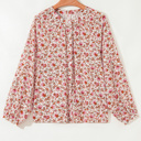  Carter Notched Puff Sleeve Blouse