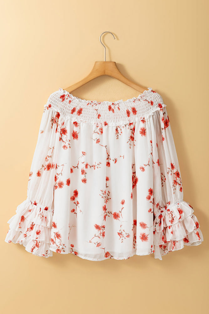 Catalina Off Shoulder Ruffled Sleeve Blouse