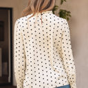  Catalina Polka Dot Lantern Sleeve Blouse