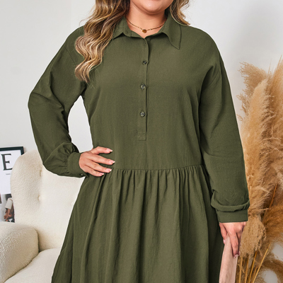 Catherine Ruffle Hem Mini PLUS Dress