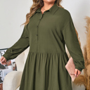  Catherine Ruffle Hem Mini PLUS Dress