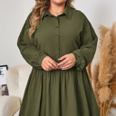  Catherine Ruffle Hem Mini PLUS Dress