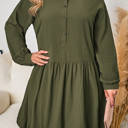  Catherine Ruffle Hem Mini PLUS Dress