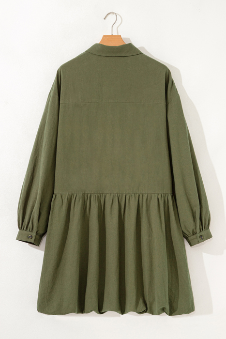 Catherine Ruffle Hem Mini PLUS Dress