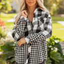  Cecelia Patchwork Drawstring Hooded Shacket