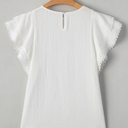  Cecelia Ruffled Flutter Sleeve Blouse