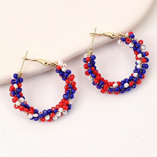 Celebration Beaded Hoop Earrings