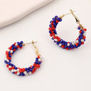  Celebration Beaded Hoop Earrings