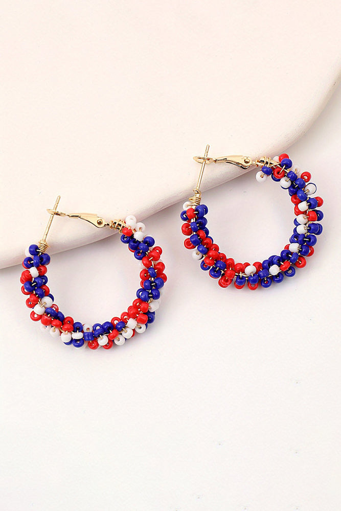 Celebration Beaded Hoop Earrings