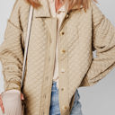  Celeste Quilted Puffer Buttoned Shacket