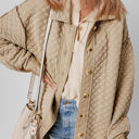  Celeste Quilted Puffer Buttoned Shacket