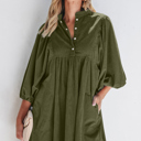 Vineyard Green Medium Celeste Waist Bracelet Sleeve Dress