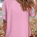  Celina Floral Ric Rac Edge Sleeve Blouse