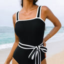  Celine Edge Belted One Piece Swimsuit