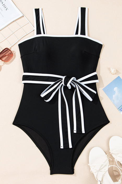 Celine Edge Belted One Piece Swimsuit