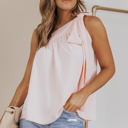  Chana Tie On Shoulder Sleeveless Top