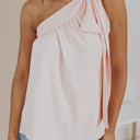 Pink Large Chana Tie On Shoulder Sleeveless Top