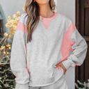  Charlie Raw Hem Pullover and Casual Shorts Set