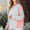 Charlie Raw Hem Pullover and Casual Shorts Set