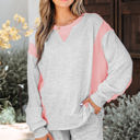  Charlie Raw Hem Pullover and Casual Shorts Set