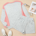  Charlie Raw Hem Pullover and Casual Shorts Set
