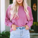  Chaya Exposed Seam Terry Pullover