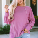  Chaya Exposed Seam Terry Pullover