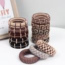  Checkered Print Nylon Elastic Hair Tie