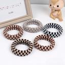  Checkered Print Nylon Elastic Hair Tie