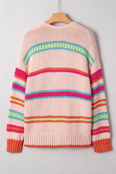 Chiola Pattern Knit Oversize Cardigan