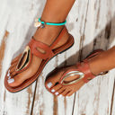  Chloe Retro Hollow Out Open Toe Sandals