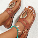  Chloe Retro Hollow Out Open Toe Sandals