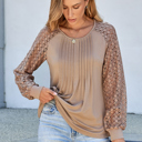  Christina Raglan Sleeve Pleated Top