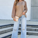  Christina Raglan Sleeve Pleated Top