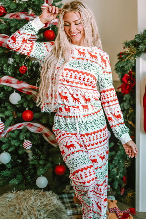 Christmas Pullover and Pants Lounge Set