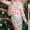  Christmas Pullover and Pants Lounge Set