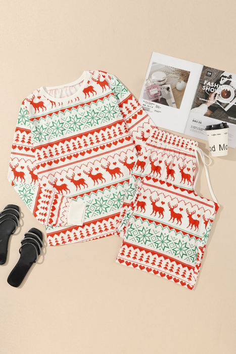 Christmas Pullover and Pants Lounge Set