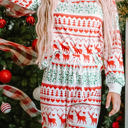  Christmas Pullover and Pants Lounge Set